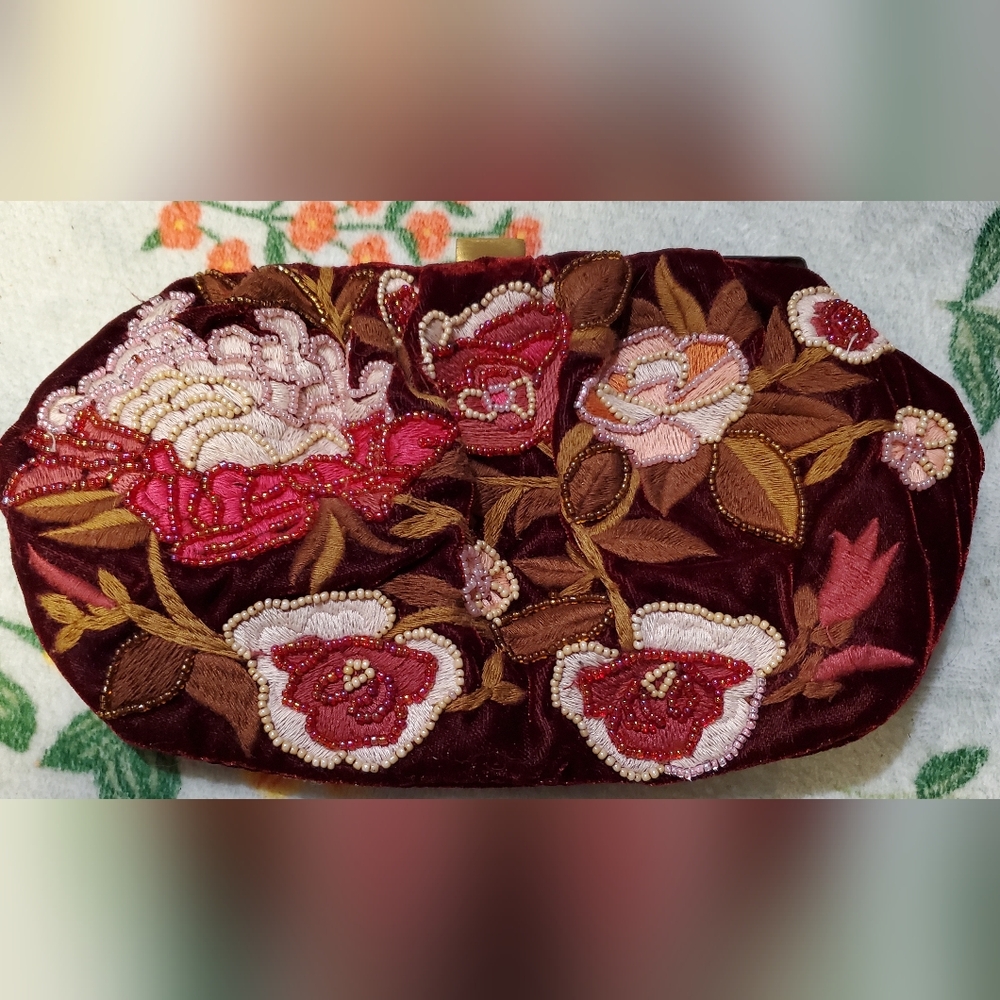 Anthropologie Beaded Clutch With Strap - Picture 2 of 9